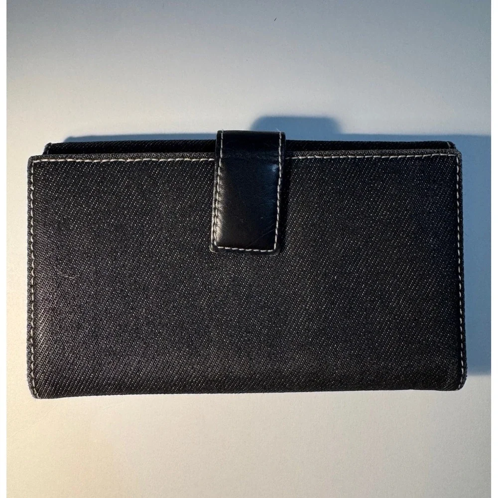 Christian Dior Indigo Denim Wallet Purse Authentic BM - 1011